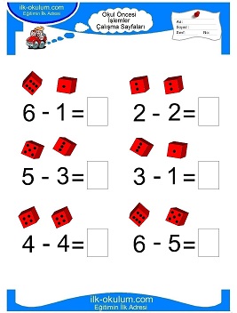 Çocuklar İçin toplam işlemi yaprak testleri 